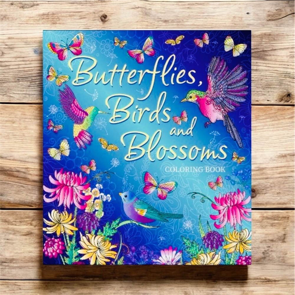 New Butterflies, Birds & Blossoms Coloring Book